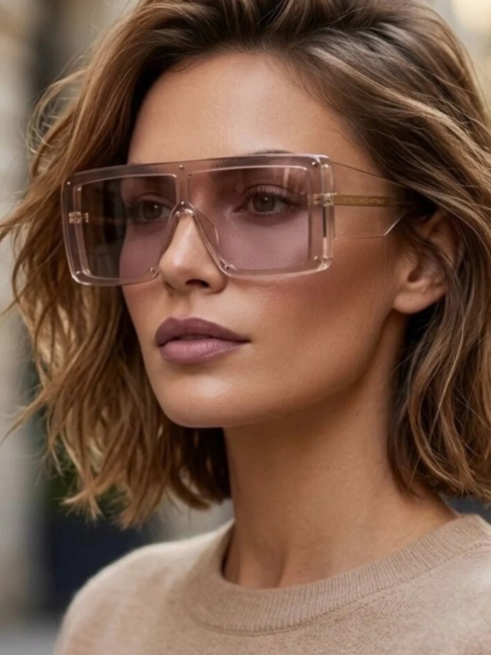 Stella McCartney SC40083I 45E Shiny Brown/Brown 0-0-135 Sunglasses New Authentic